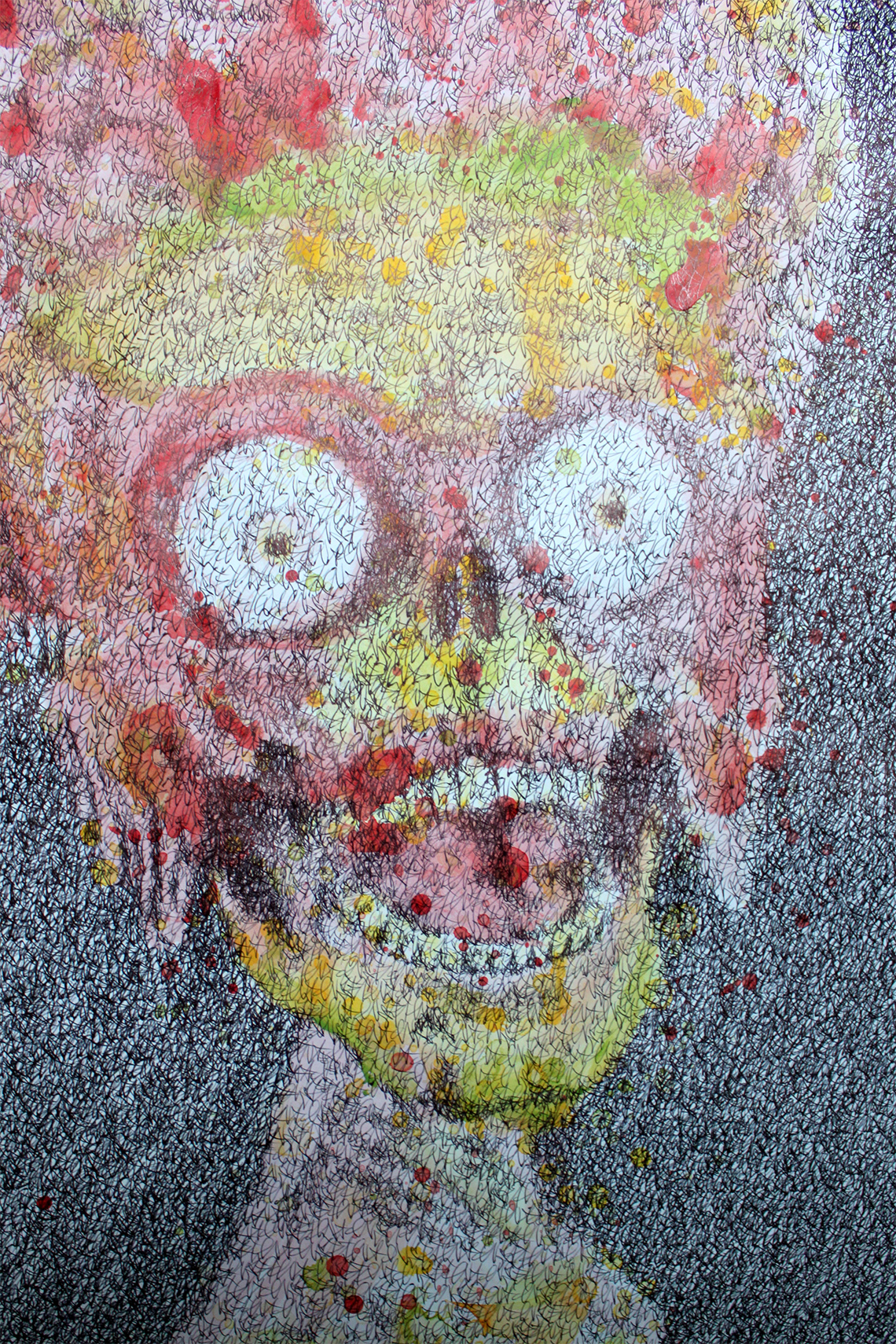 Dessin graffiti accumulation de signatures